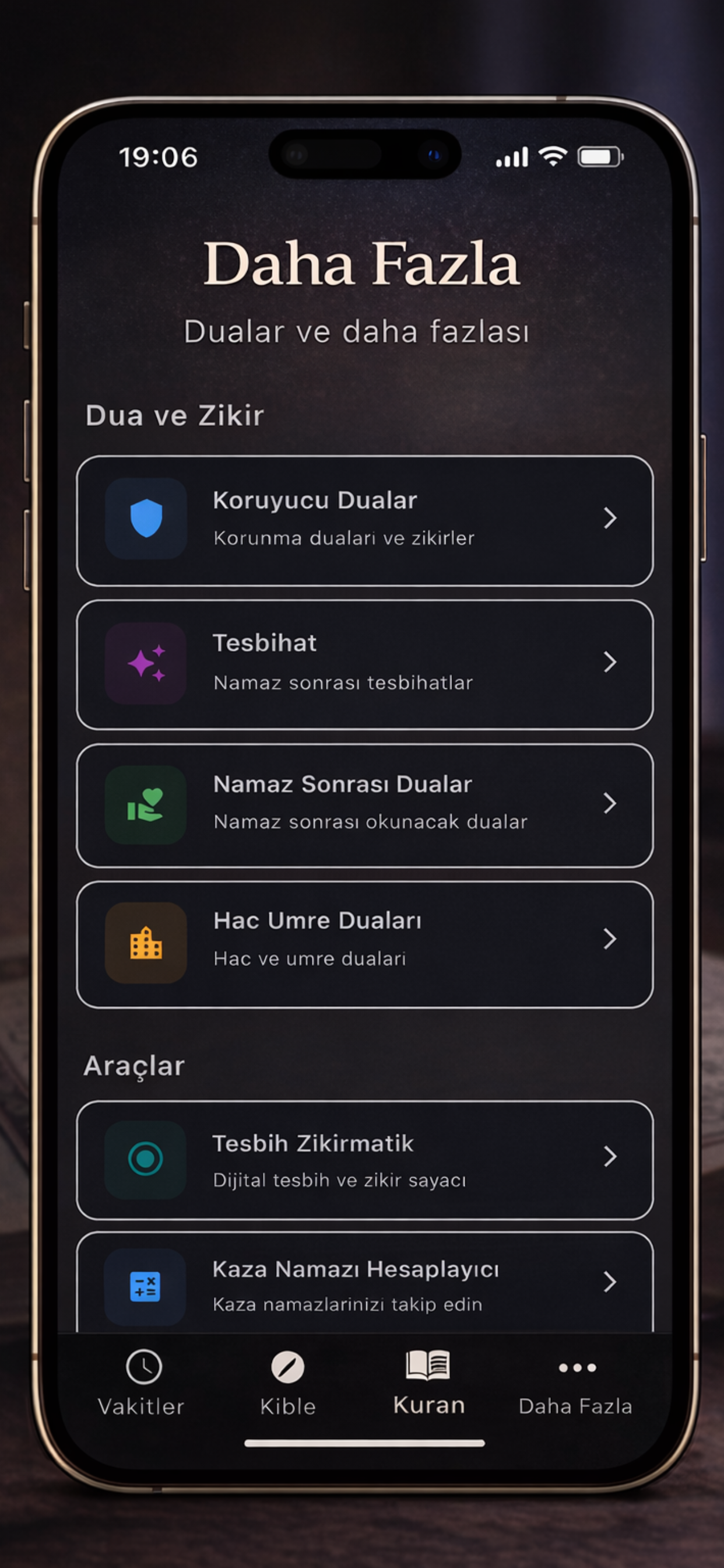 SecdeYolu Daha Fazla Ekranı - Dualar, Zikirler ve Araçlar